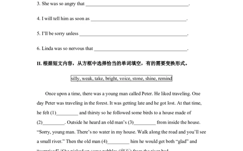 SectionB2c&mdash;SelfCheck_人教版英语八年级下册_旧版_4人教版英语8年级下册视频_人教英语八年级下课时练习（113份）_同步练习3_Unit6Anoldmantriedtomovethemountains练习（4份打包）