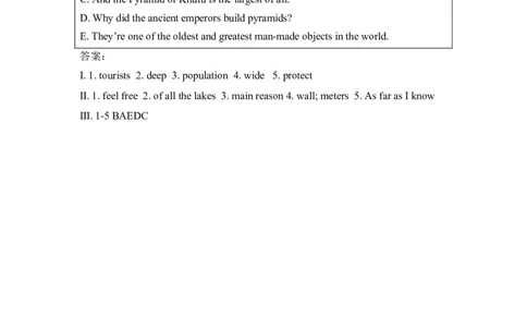 SectionA(1a&mdash;2d)_人教版英语八年级下册_旧版_4人教版英语8年级下册视频_人教英语八年级下课时练习（113份）_同步练习3_Unit7What'sthehighestmountainintheworld练习（4份打包）