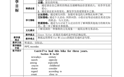 八年级英语下册集体备课教案：Unit10I　havehadthisbikeforthreeyears.-3_人教版英语八年级下册_2026春人教版英语八年级下册资料_人教八下（旧版）_04.英语8下-教案合集_8下英语集体备课教案