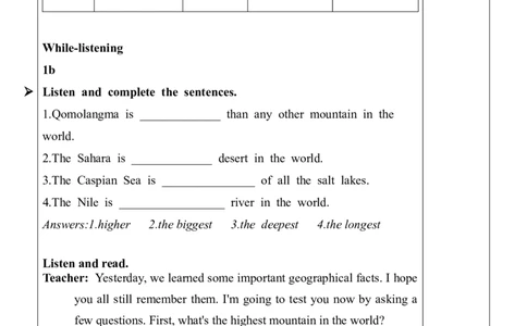 Unit7SectionA（1a-1c）教案_人教版英语八年级下册_2026春人教版英语八年级下册资料_人教八下（旧版）_01.英语8下-核心素养教案+PPT课件(第1套)_8下英教案（含核心素养）_Unit7