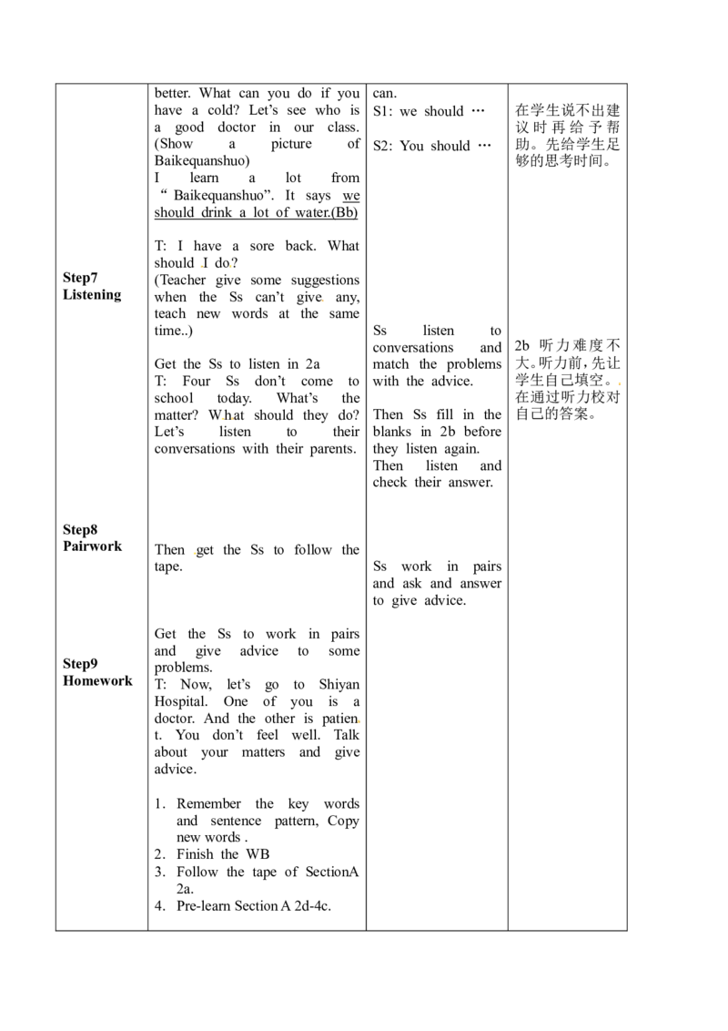 八年级英语下册集体备课教案：Unit1What&rsquo;sthematterperiod1_人教版英语八年级下册_2026春人教版英语八年级下册资料_人教八下（旧版）_04.英语8下-教案合集_8下英语集体备课教案