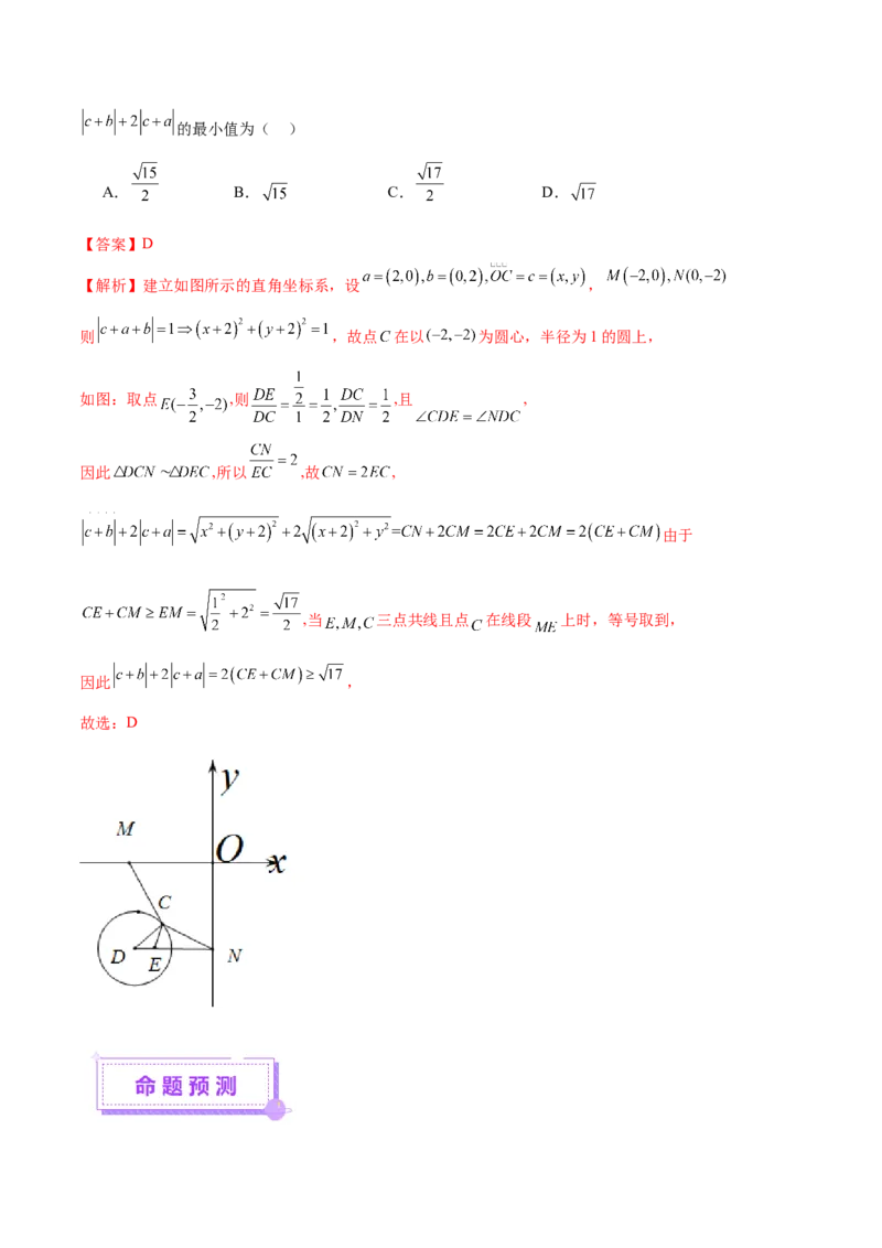 专题08平面向量小题全面梳理与精细分类（讲义）（解析版）_02高考数学_2025年新高考资料_二轮复习_01高考语文等多个文件_上好课2025年高考数学二轮复习讲练测（新高考通用）