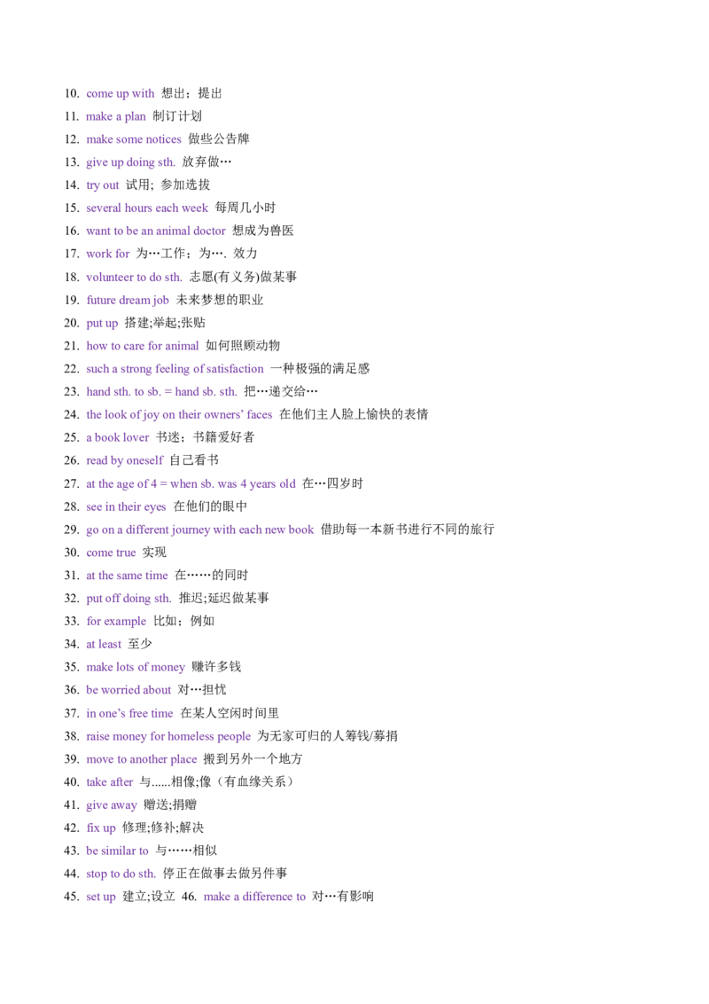 专题01重点词汇和短语归纳（考点清单）-（人教版）_人教版英语八年级下册_旧版_版本二_八年级英语下册（人教版）_期末专项复习-U302_2024版