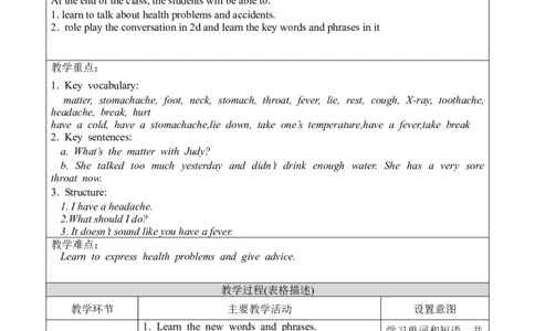 U1SectionA1a-2d_人教版英语八年级下册_2026春人教版英语八年级下册资料_人教八下（旧版）_02.英语8下-课件PPT+表格式英教案(第2套)_8下英教案_Unit1（教案）