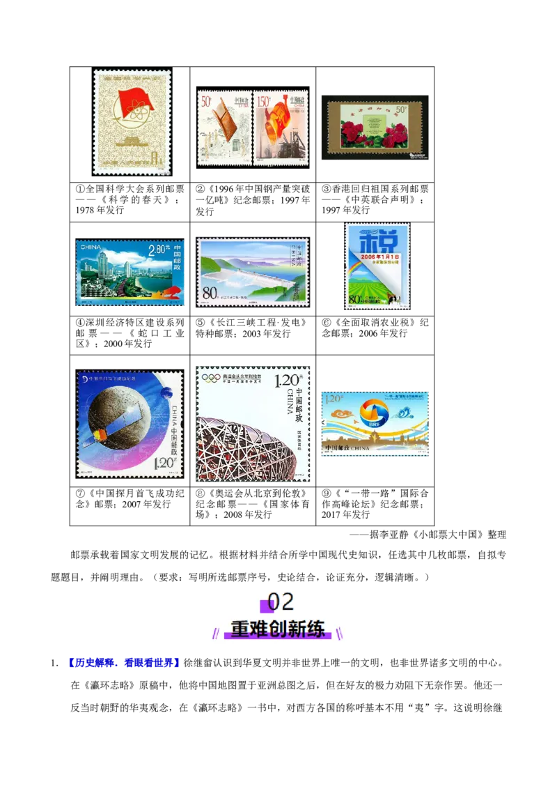 专题08与时俱进&mdash;&mdash;中国近现代的思想解放与科学文化（练习）（原卷版）_07高考历史_2025年新高考资料_二轮复习_01高考语文等多个文件