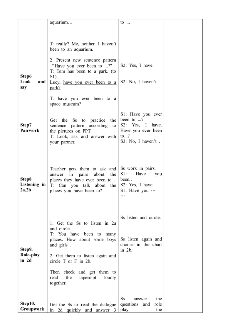 八年级英语下册集体备课教案：Unit9HaveyoueverbeentoamuseumP1_人教版英语八年级下册_2026春人教版英语八年级下册资料_人教八下（旧版）_04.英语8下-教案合集_8下英语集体备课教案