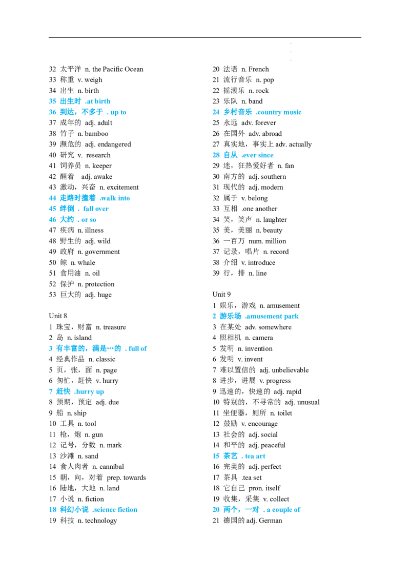 人教版八年级下册整册书单词默写表-教师版_人教版英语八年级下册_2026春人教版英语八年级下册资料_人教八下（旧版）_08.英语8下-朗读MP3_人教版八年级下册整册书单词默写表