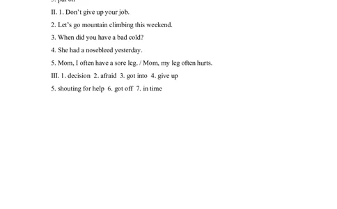 SectionB2c&mdash;SelfCheck_人教版英语八年级下册_旧版_4人教版英语8年级下册视频_人教英语八年级下课时练习（113份）_同步练习3_Unit1What'sthematter练习（4份打包）