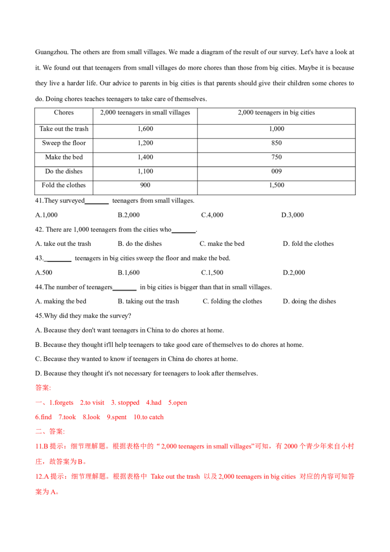 Unit3单元分层练单元综合练-8下(人教版)(解析版)_人教版英语八年级下册_2026春人教版英语八年级下册资料_人教八下（旧版）_07.英语8下-试题_单元测试_分层练习