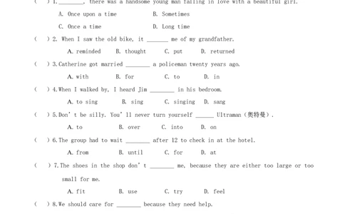 Unit6Anoldmantriedtomovethemountains.(过关)（原卷版）_人教版英语八年级下册_2026春人教版英语八年级下册资料_人教八下（旧版）_07.英语8下-试题_单元测试_单元测试第三套