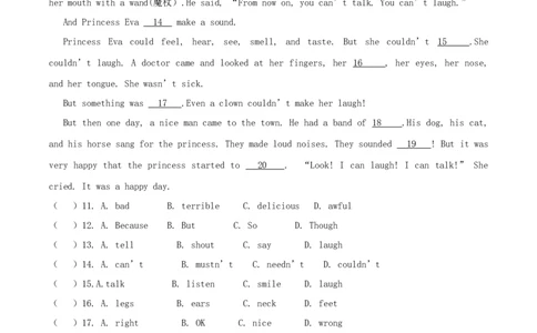 Unit6Anoldmantriedtomovethemountains.(过关)（原卷版）_人教版英语八年级下册_2026春人教版英语八年级下册资料_人教八下（旧版）_07.英语8下-试题_单元测试_单元测试第三套