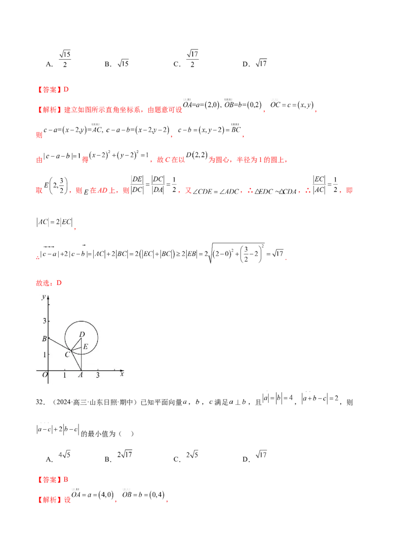 专题08平面向量小题全面梳理与精细分类（练习）（解析版）_02高考数学_2025年新高考资料_二轮复习_上好课2025年高考数学二轮复习讲练测（新高考通用）3379306