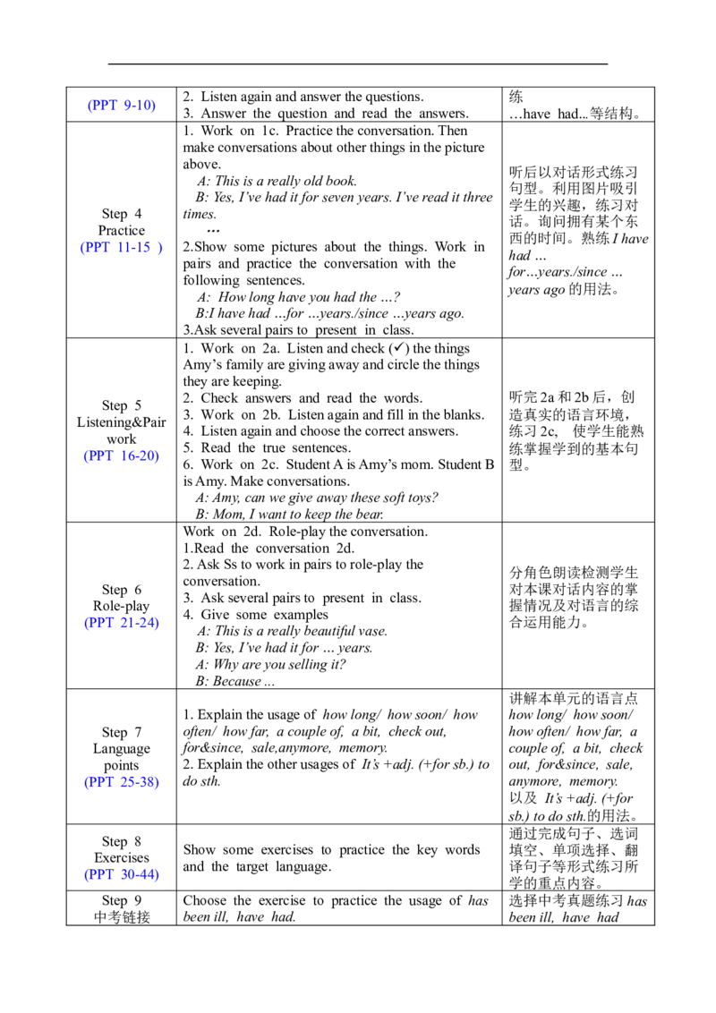 U10SectionA1a-2d_人教版英语八年级下册_2026春人教版英语八年级下册资料_人教八下（旧版）_04.英语8下-教案合集_8下英教案表格式_Unit10（教案）