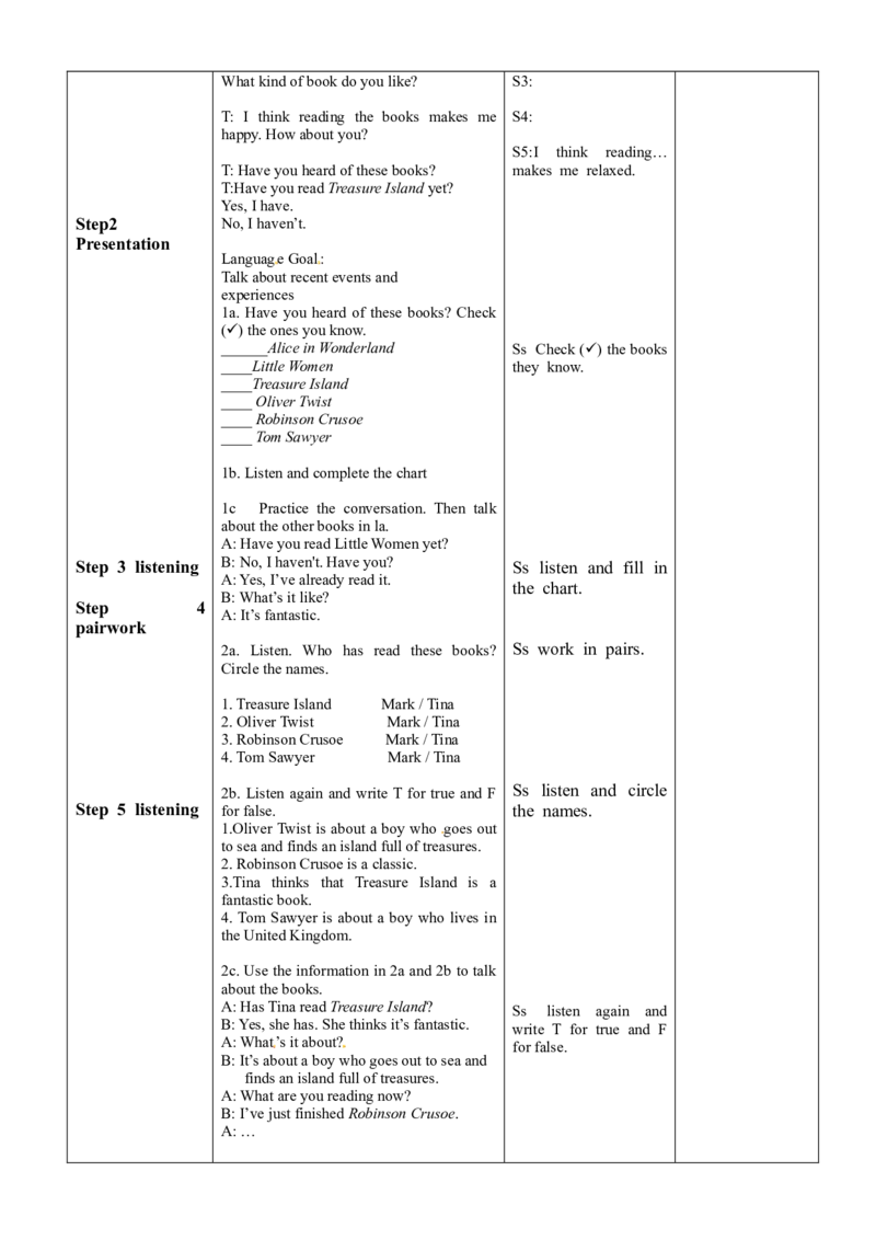 八年级英语下册集体备课教案：Unit8HaveyoureadTreasureIslandyetP1_人教版英语八年级下册_2026春人教版英语八年级下册资料_人教八下（旧版）_04.英语8下-教案合集_8下英语集体备课教案
