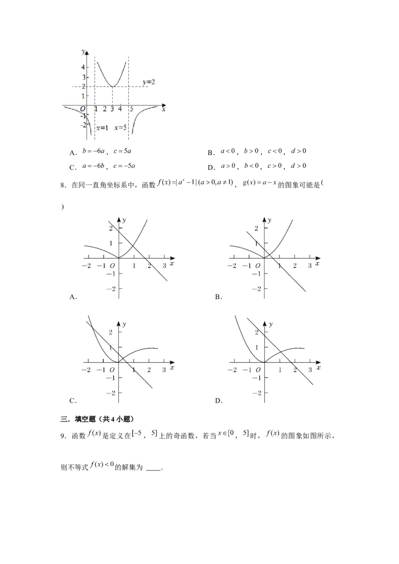 专题07函数的图象（原卷版）_02高考数学_2024年新高考资料_3.2024专项复习_更新中2024年新高考数学一轮复习之题型归纳与重难专题突破提升（新高考专用）_第二章基本初等函数
