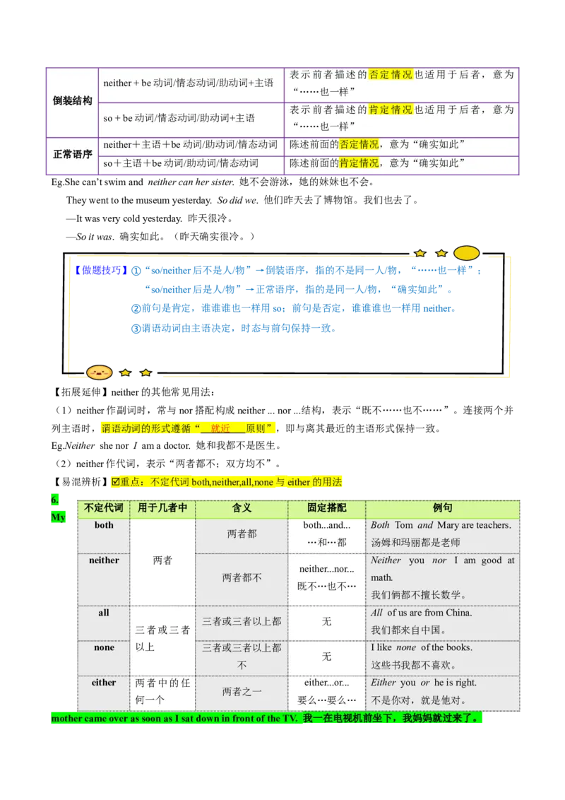 专题02核心考点归纳（考点清单）-（人教版）_人教版英语八年级下册_旧版_版本二_八年级英语下册（人教版）_期末专项复习-U302_2024版
