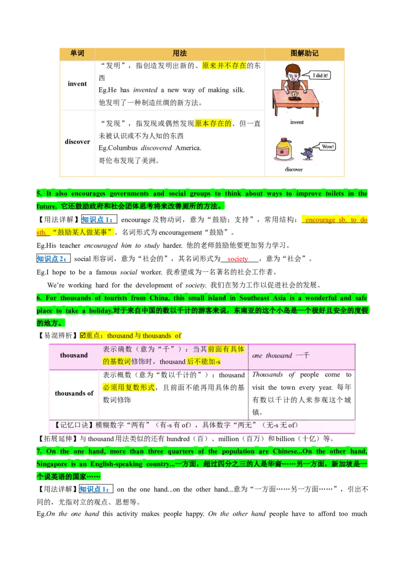 专题02核心考点归纳（考点清单）-（人教版）_人教版英语八年级下册_旧版_版本二_八年级英语下册（人教版）_期末专项复习-U302_2024版