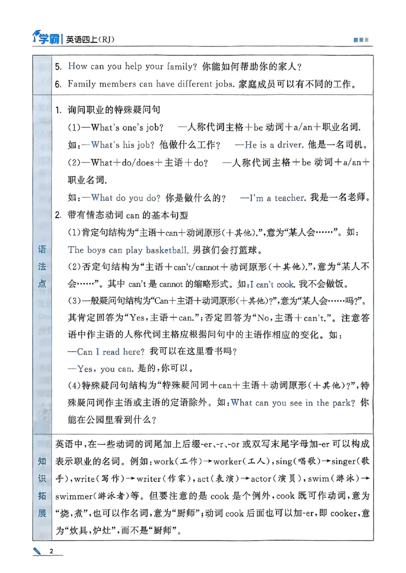 25秋四上五星学霸英语人教_4上-新英语人教PEP版（2025持续更新）_07练习试卷_同步练习+单元测试（全）_25秋五星学霸