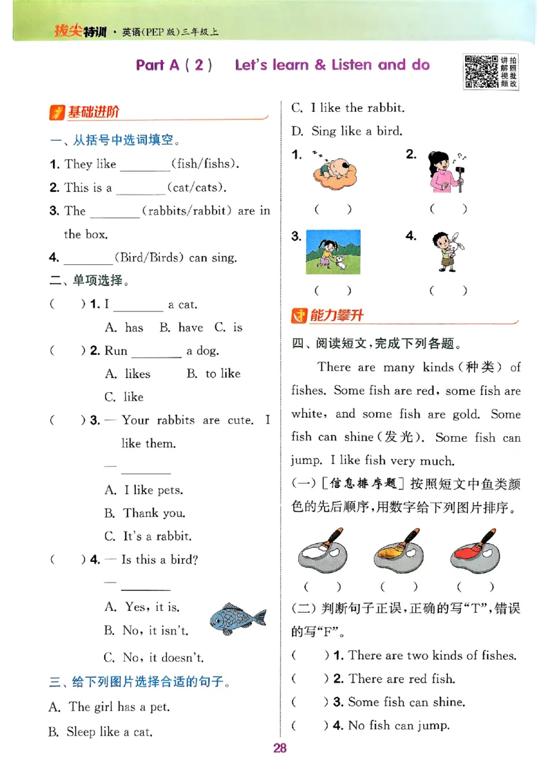 三年级英语上册人教PEP版25秋《拔尖特训》_25秋《拔尖特训》小学语数英各版本_3-6年级英语上册人教PEP版25秋《拔尖特训》_三年级英语上册人教PEP版25秋《拔尖特训》