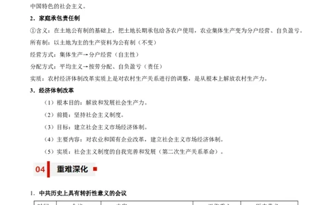 专题10+改革与繁荣&mdash;&mdash;改革开放与中国特色社会主义新时代-知识大盘点+专题特训2024年高考历史三轮冲刺_07高考历史_2024年新高考资料_52024三轮冲刺
