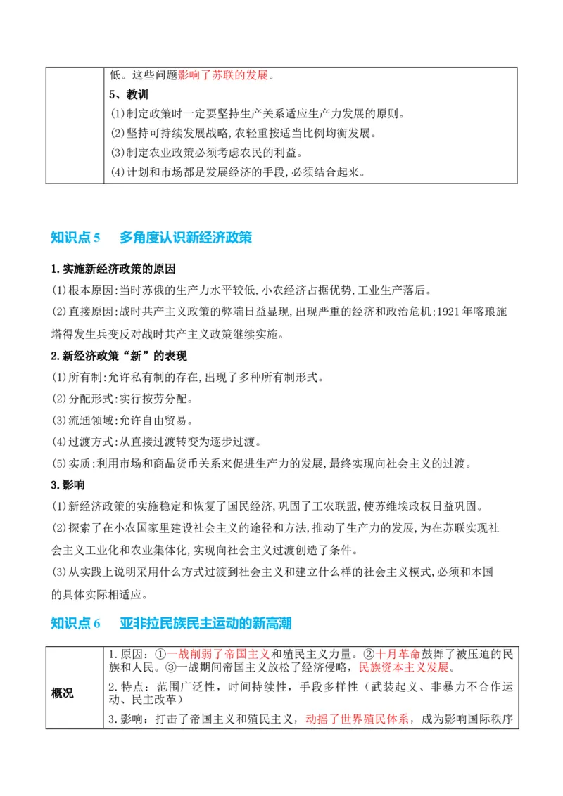 专题10++两次世界大战时期：战争噩梦与国际秩序的演变+-2025年高考历史一轮复习知识清单_07高考历史_2025年新高考资料_一轮复习_2025年高考历史一轮复习知识清单（完结）