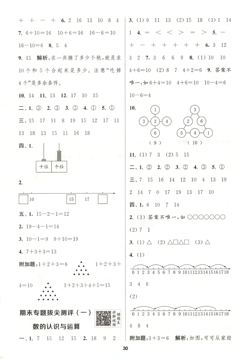 一年级数学苏教江苏专版上册25秋《拔尖特训》答案_25秋《拔尖特训》小学语数英各版本_1-6年级数学苏教江苏专版上册25秋《拔尖特训》_一年级数学苏教江苏专版上册25秋《拔尖特训》