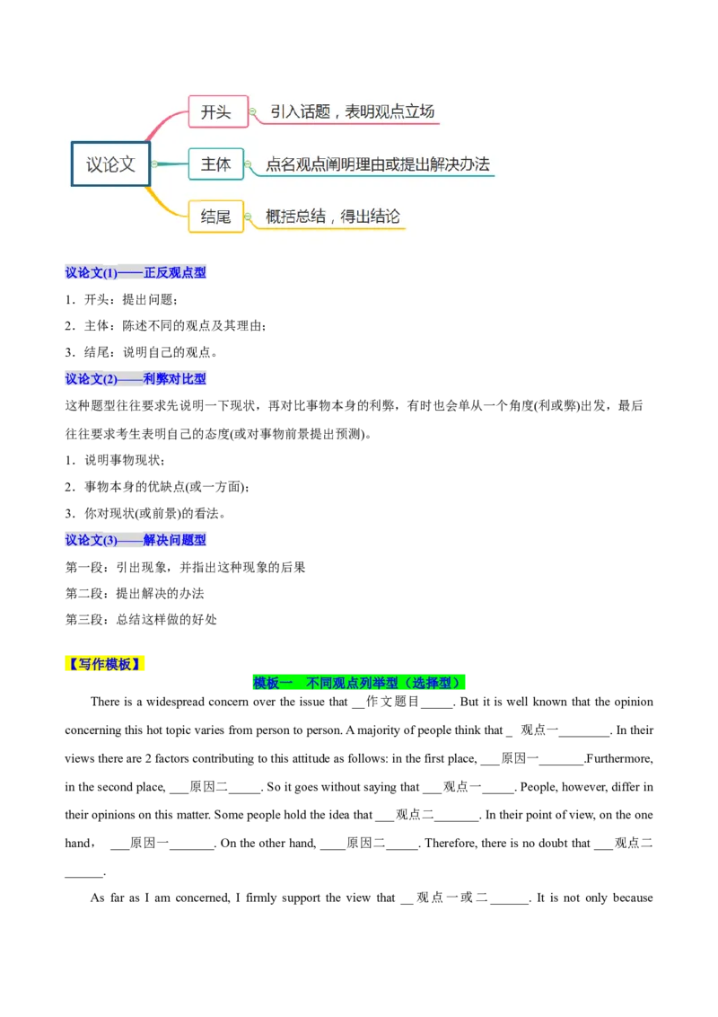 专题10议论文和说明文（原卷版）_02高考数学_2025年新高考资料_二轮复习_01高考语文等多个文件_高分&middot;技能2025年高考英语写作常考题型全面突破