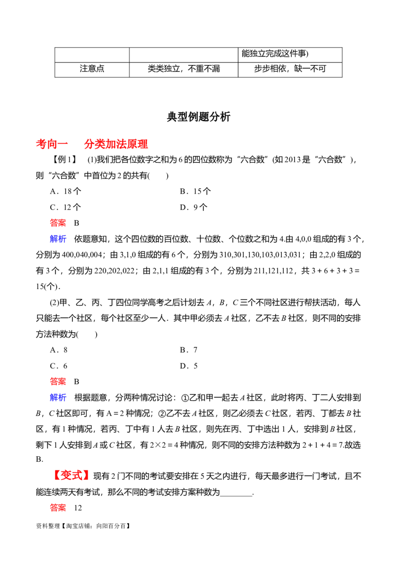 专题10.1分类加法计数原理与分步乘法计数原理(解析版)_02高考数学_新高考复习资料_2024年新高考资料_一轮复习资料_答案解析版