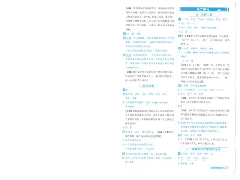 25秋语文三上典中点答案详解详析R-A4_25秋《典中点》系列_25秋1-6年级语文上册《典中点》（抢先版）_典中点语文完整版25年上册23_25秋三年级上册语文《典中点》完整版