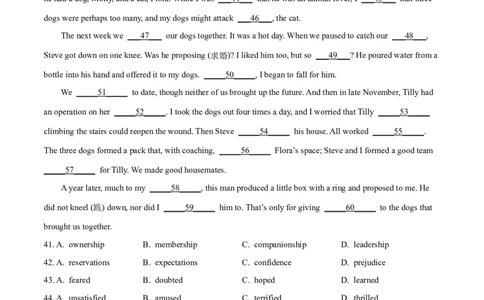 专题09完形填空记叙文（20空)-2022年高考真题和模拟题英语分专题训练（学生版）_03高考英语_2024年新高考资料_1.2024一轮复习_赠2022年高考英语真题与模拟题分专题训练