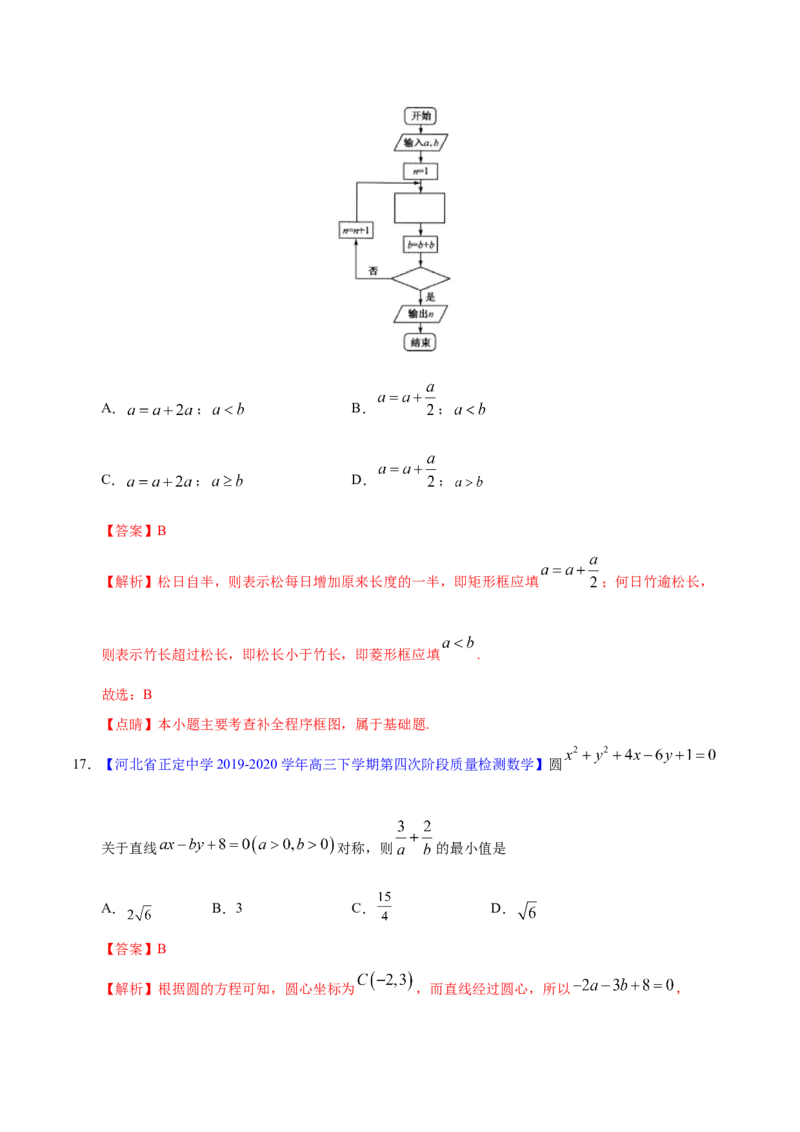 专题11不等式、推理与证明、算法初步、复数&mdash;&mdash;2020年高考真题和模拟题理科数学分项汇编（教师版含解析）_02高考数学_新高考复习资料_2022年新高考资料_2022年一轮复习各版本