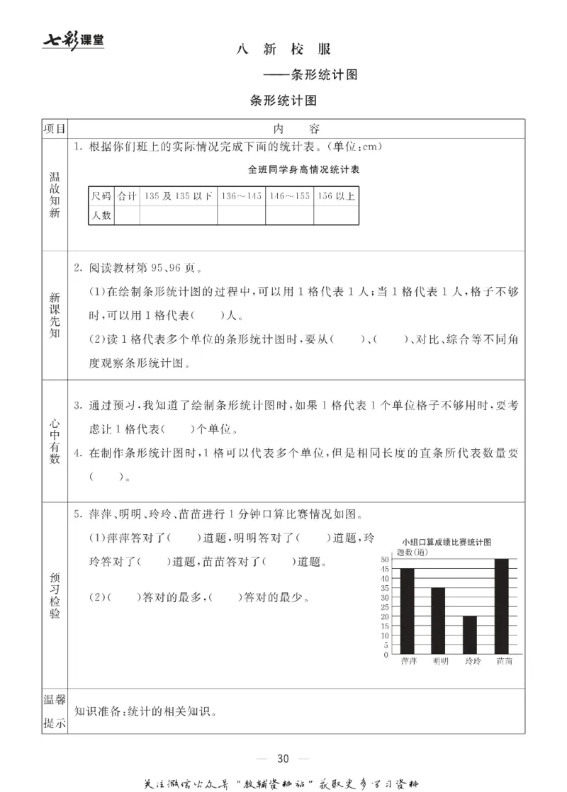 四年级数学上册青岛63制《七彩课堂》预习卡_1-6年级《七彩课堂》预习卡_1-6年级数学上册青岛63制《七彩课堂》预习卡