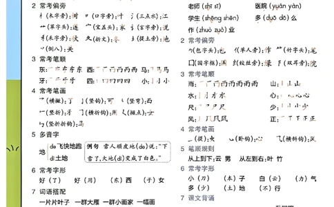 一年级语文人教版上册25秋《教材帮》期末知识挂图_25秋《教材帮练习帮》系列_25秋1-5年级语文上册《教材帮》（完整版）_一年级语文人教版上册25秋《教材帮》