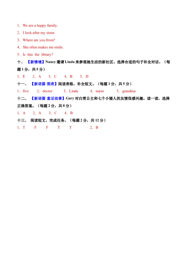 英语（基础卷02）（参考答案）_4上-新英语人教PEP版（2025持续更新）_07练习试卷_期中试卷_四年级英语上学期期中素养测评&middot;基础卷02（人教PEP版&middot;新教材）