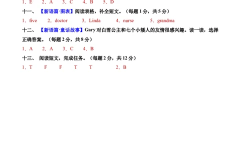 英语（基础卷02）（参考答案）_4上-新英语人教PEP版（2025持续更新）_07练习试卷_期中试卷_四年级英语上学期期中素养测评&middot;基础卷02（人教PEP版&middot;新教材）