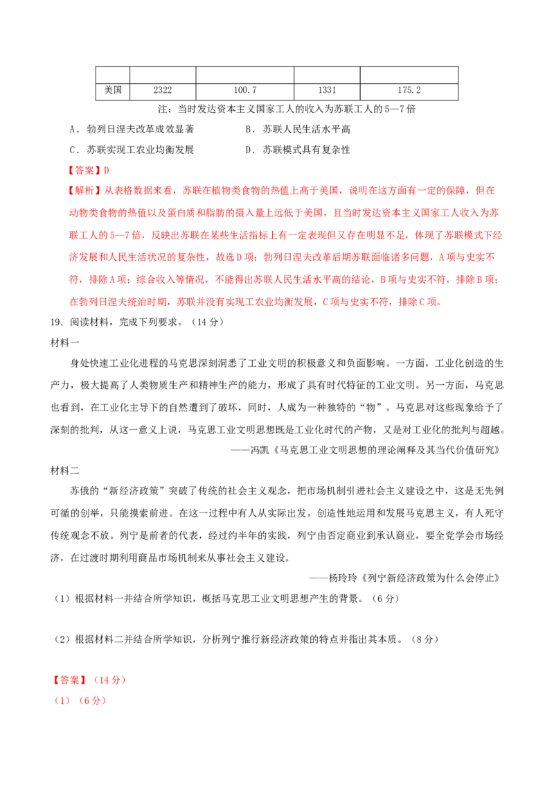 专题11阳光大道&mdash;社会主义：社会主义运动的发展（练习）（解析版）_07高考历史_2025年新高考资料_二轮复习_上好课2025年高考历史二轮复习讲练测（新高考通用）3379861