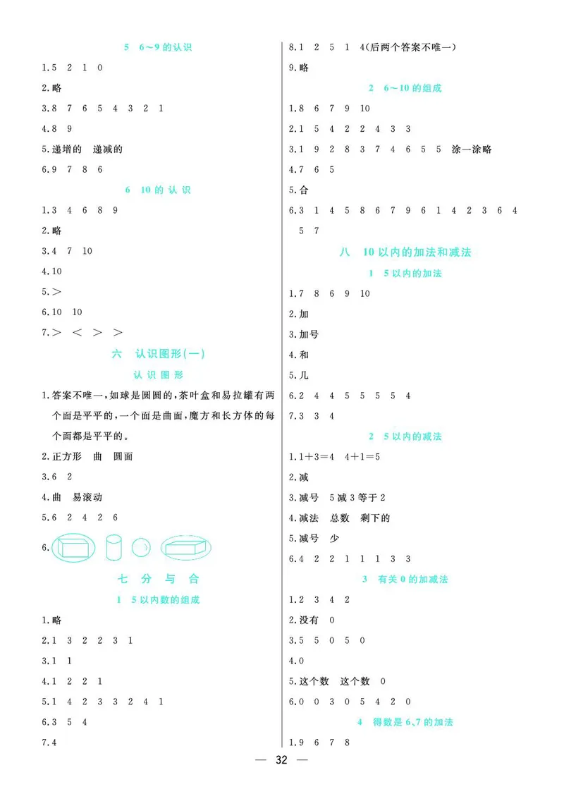 一年级数学上册苏教版《七彩课堂》预习卡_1-6年级《七彩课堂》预习卡_1-6年级数学上册苏教版《七彩课堂》预习卡