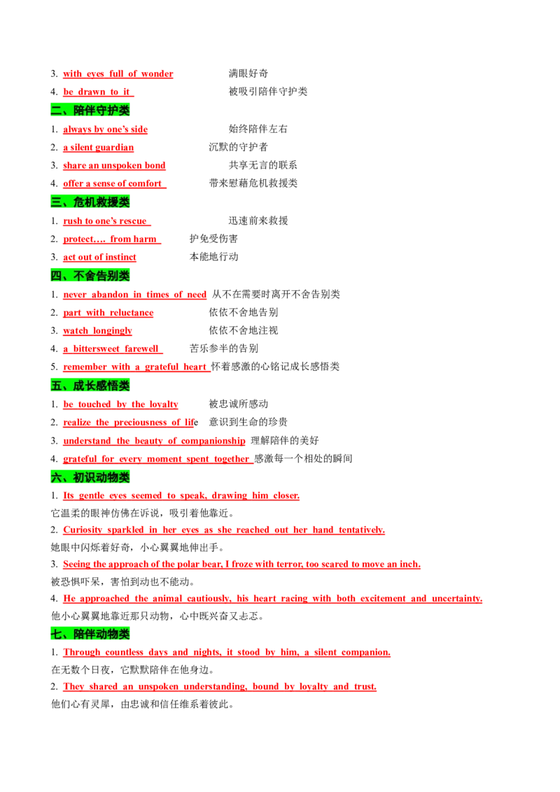专题09读后续写关爱动物类话题（讲义）解析版_02高考数学_2025年新高考资料_二轮复习_01高考语文等多个文件_上好课2025年高考英语二轮复习讲练测（新高考通用）_第七部分写作