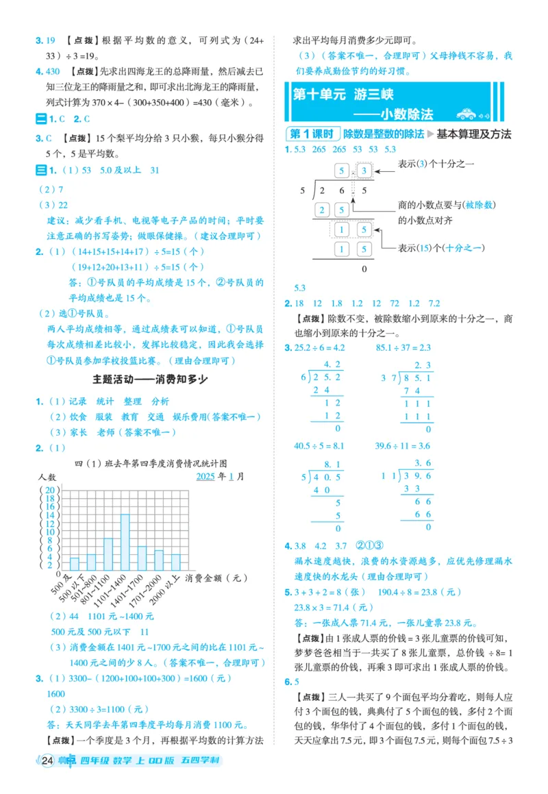 25秋典中点四年级数学上（QD版）五四制答案_25秋《典中点》系列_1-6年级数学上册各版本《典中点》（抢先版）_25秋1-6年级数学上册青岛54制《典中点》（抢先版）