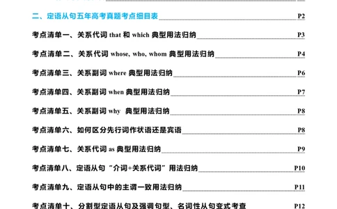 专题11定语从句十大考点（讲案）解析版_03高考英语_新高考复习资料_2025年新高考复习_2025年高考英语一轮复习知识清单