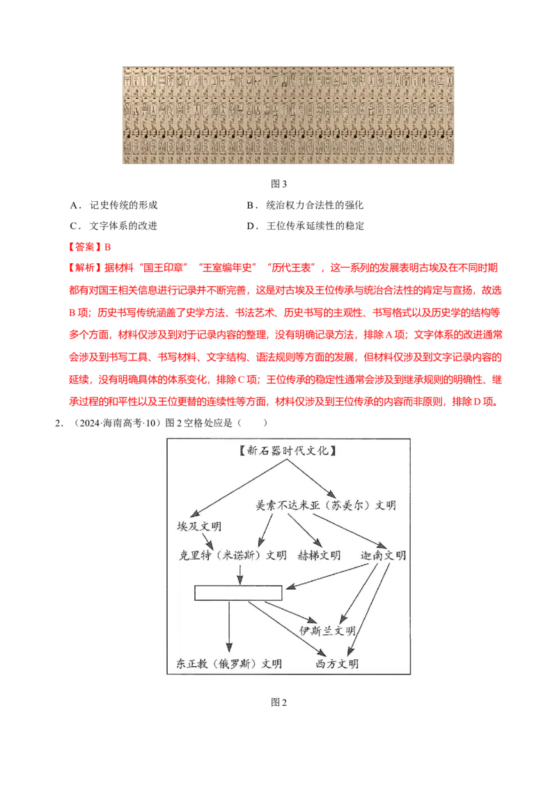 专题09多元共生&mdash;古代世界文明的多样性与区域扩展（练习）（解析版）_07高考历史_2025年新高考资料_二轮复习_上好课2025年高考历史二轮复习讲练测（新高考通用）3379861