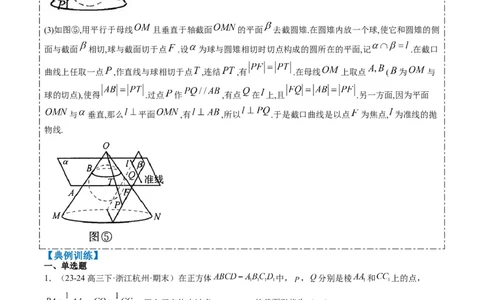 专题11立体几何中的截面与轨迹问题（6大题型）-2025年高考数学二轮热点题型归纳与变式演练（新高考通用）（解析版）_02高考数学_2025年新高考资料_二轮复习_一、题型突破