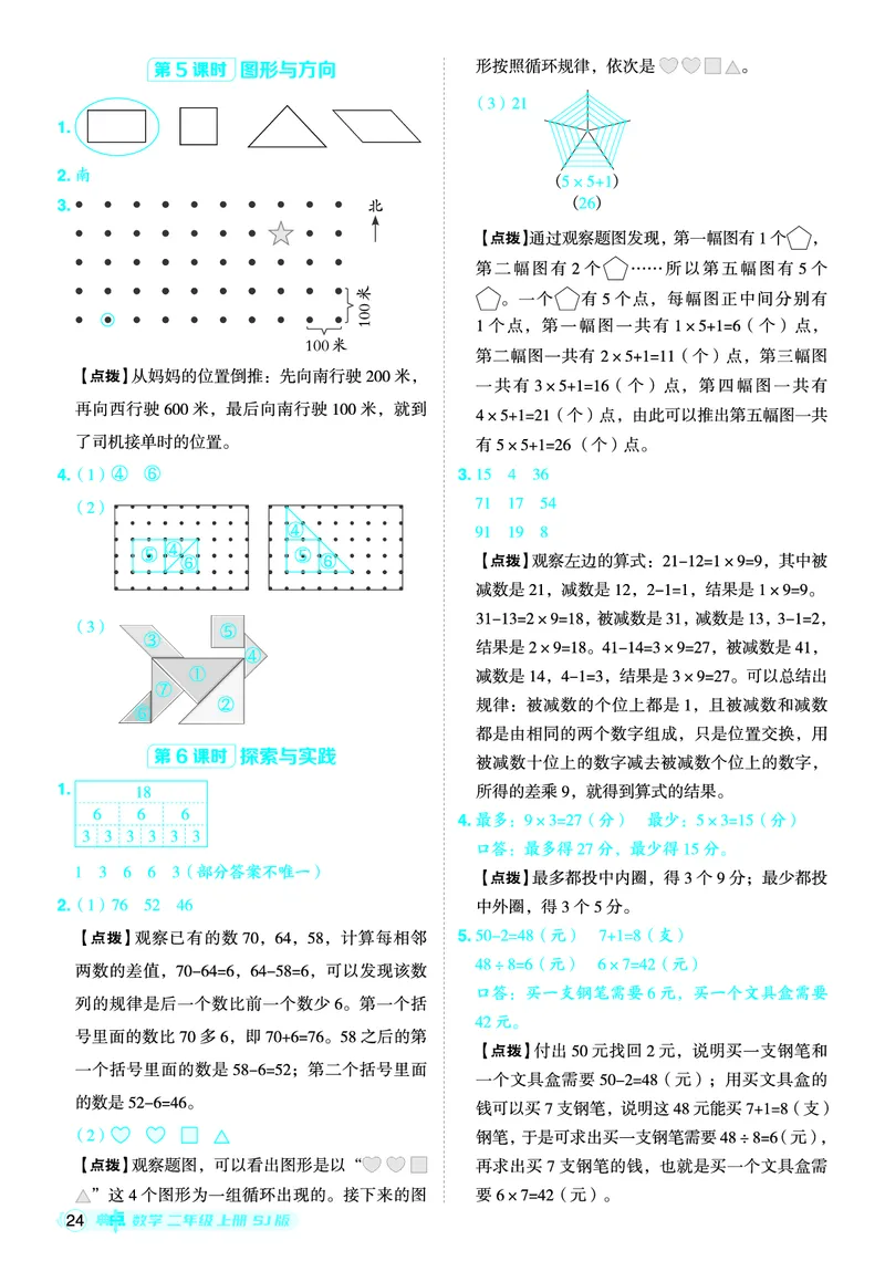 25秋典中点二年级数学上（SJ版）答案_25秋《典中点》系列_1-6年级数学上册各版本《典中点》（抢先版）_25秋1-6年级数学上册苏教版《典中点》（抢先版）