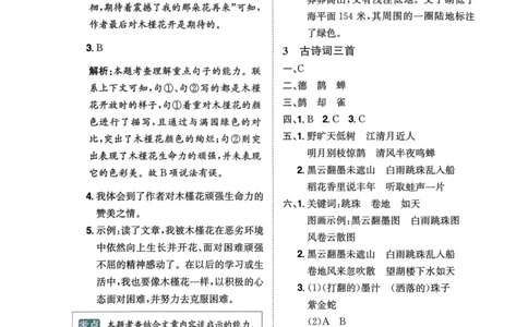 六年级语文上册人教版《黄冈小状元作业本》答案解析_25秋《黄冈小状元》系列_25秋1-6年级语文上册《黄冈小状元作业本》（有答案）_答案