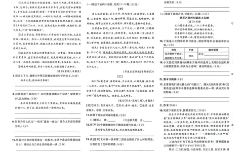 2025版预备新初三语文：开学第一考_25秋《一本》系列_25版一本系列_一本预备新初三语数英物化25年