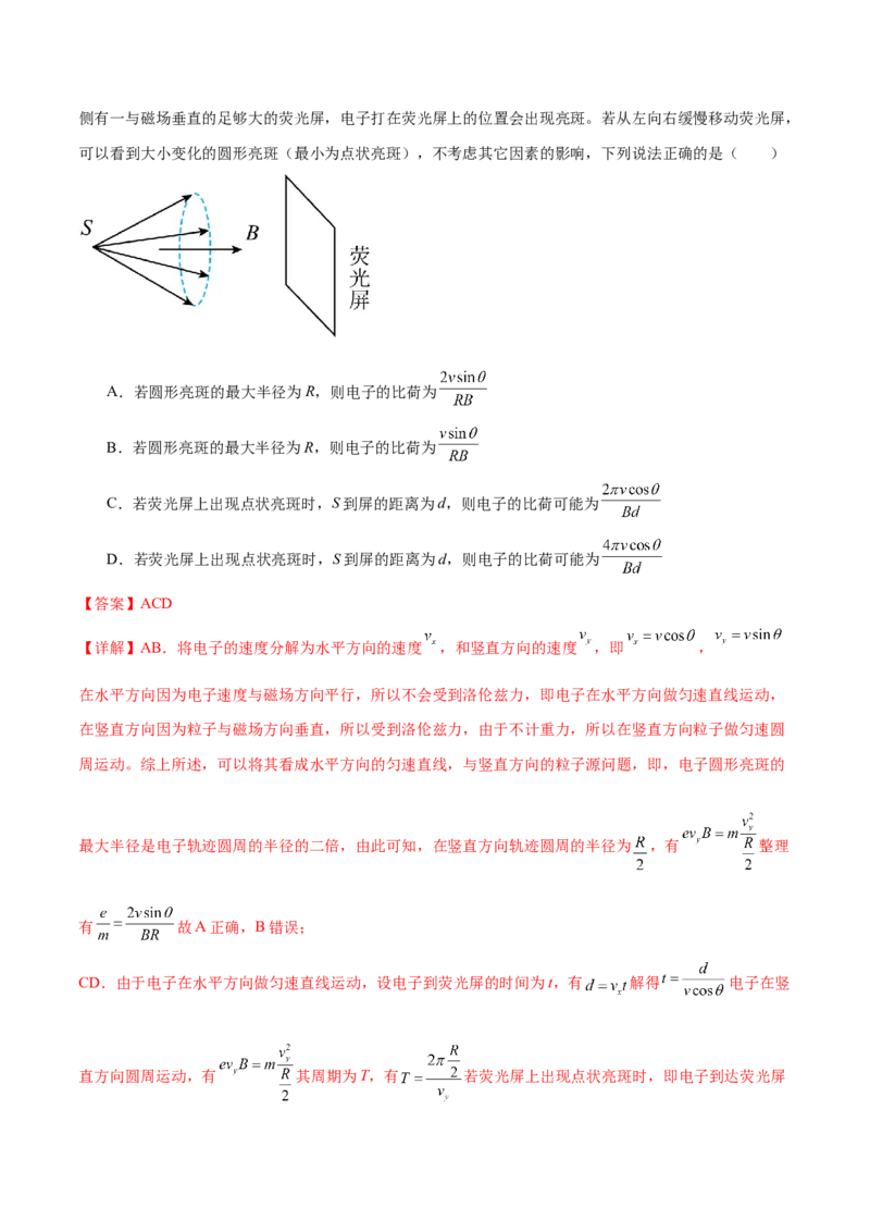 专题10磁场带电粒子在磁场中的运动（练习）（解析版）_03高考英语_2025年新高考资料_二轮复习_01高考语文等多个文件_上好课2025年高考物理二轮复习讲练测（新高考通用）