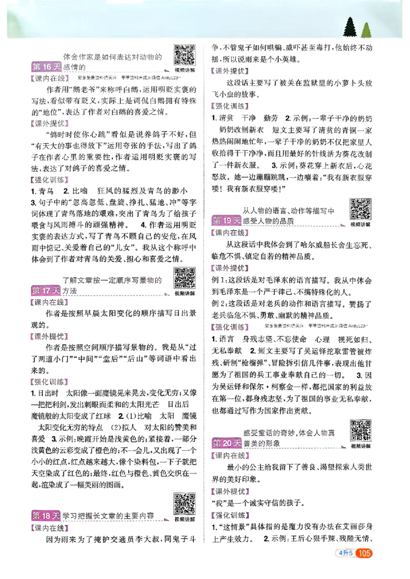 25版《阳光同学暑假衔接》语文4升5-副本_25秋《阳光同学》系列_25年1-6年级语文《阳光同学语文暑假衔接》_4升5