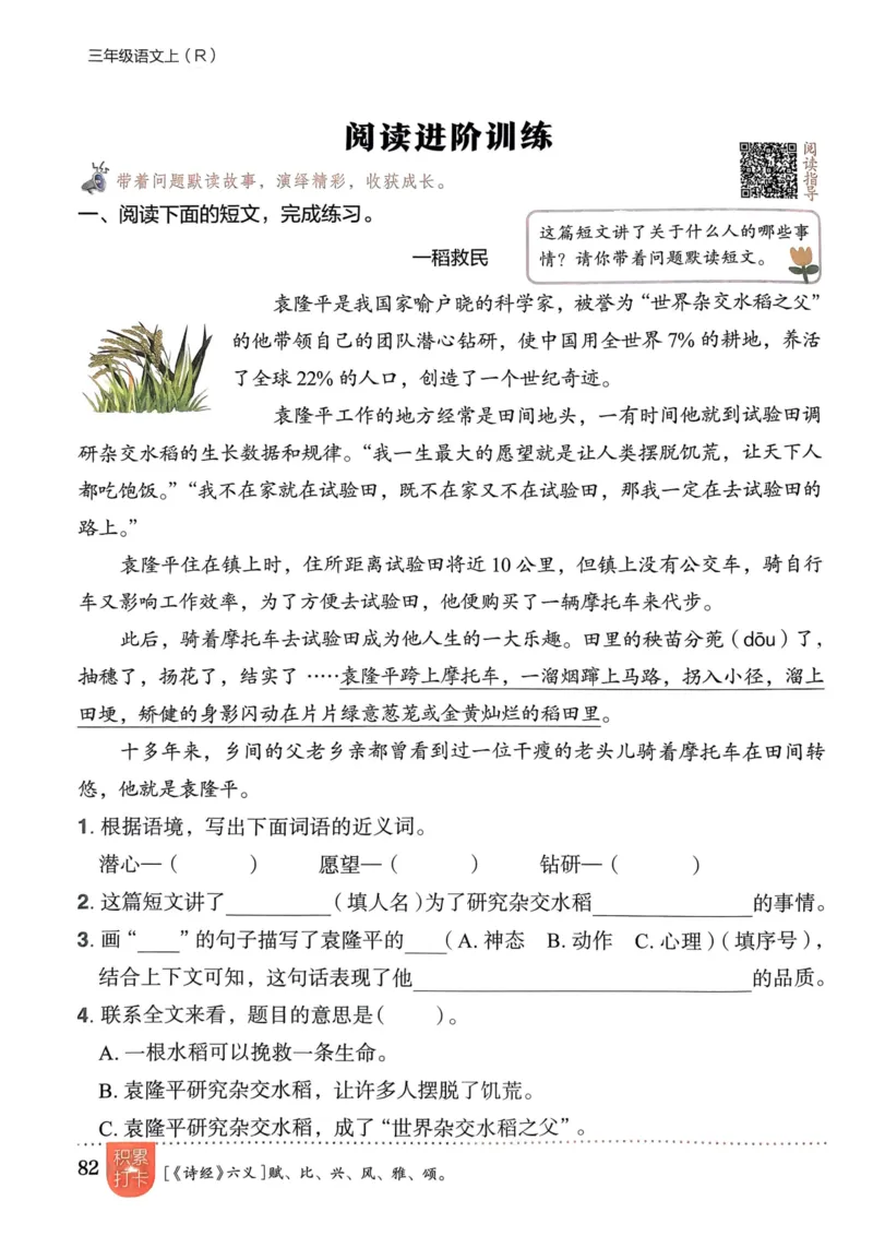 三年级语文上册人教版《黄冈小状元作业本》_25秋《黄冈小状元》系列_25秋1-6年级语文上册《黄冈小状元作业本》（有答案）