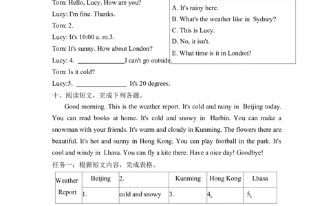 单元复习卷2025年人教版英语四年级上Unit5达标测试_4上-新英语人教PEP版（2025持续更新）_07练习试卷_复习巩固单元+期末达标测试（含答案，含听力原文，含音频）