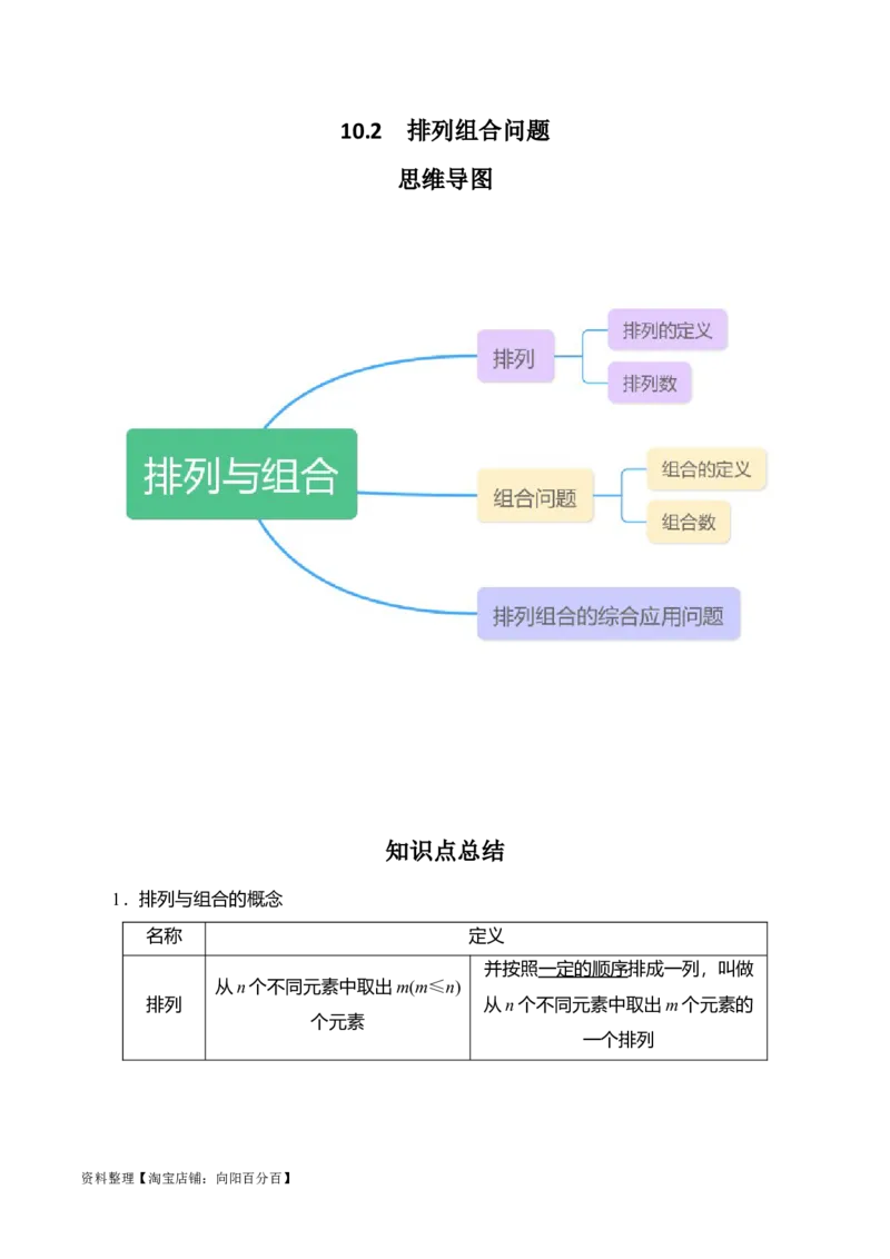 专题10.2排列组合问题(解析版)_02高考数学_新高考复习资料_2024年新高考资料_一轮复习资料_2024年高考数学一轮复习《考点&bull;题型&bull;技巧》精讲与精练高分突破系列（新高考专用）
